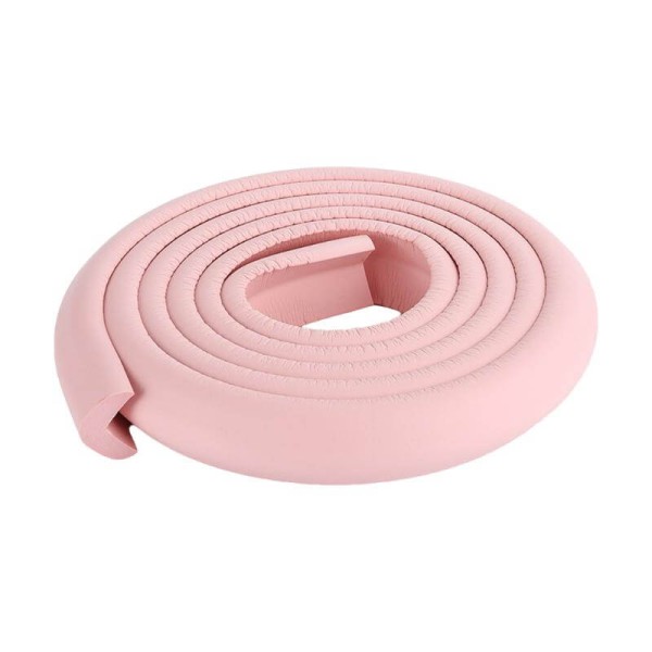 Corners protection strip, length 2 m, tables, baby's room, pink color